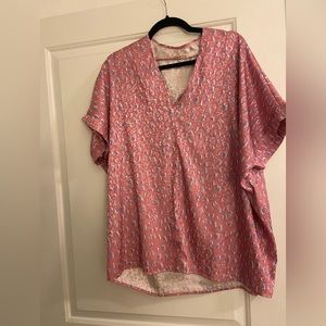 Jodifl pink and purple animal print blouse Size M